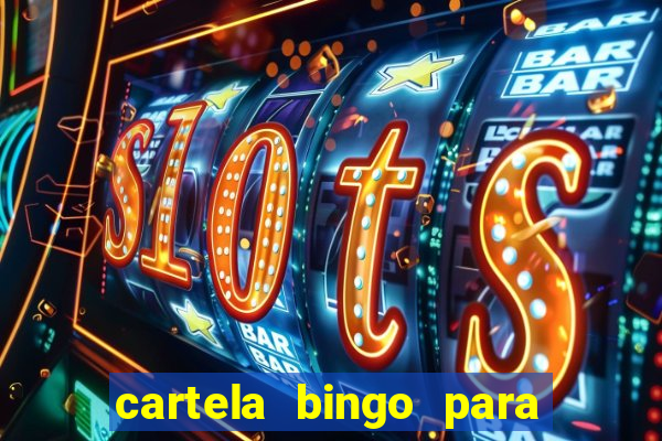 cartela bingo para cha de cozinha imprimir gratis